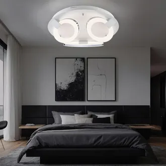 Globo Lighting Globo Lighting - Lampada Da Soffitto Design Moderno Faretto Da Soffitto Anelli Lampada Da Soffitto Ovale, 3x Led 18,2 Watt 1420 Lumen Bianco Caldo, 57