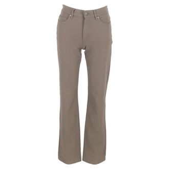 Escada High-Rise Flared Trousers in Brown Cotton