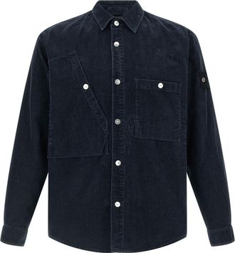Stone Island Blue Corduroy Shirt