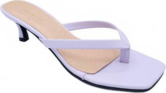 All Black Saint Kitts Heel In Purple