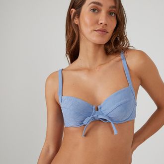 La Redoute Collections Bikini-BH met softings, getextureerd tricot