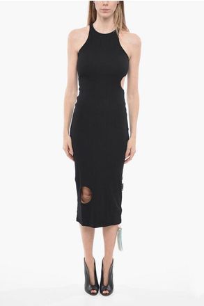 Off-white Long Dress METEOR Sleeveless With Cutout size 42