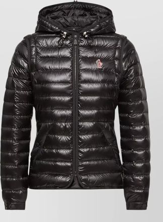 Moncler karura hooded short down jacket detachable sleeves