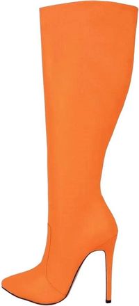 Generic Women Over Knee Boots Pointed Toe High Heel Side Zipper Pu Leather Long Winter Casual Boot