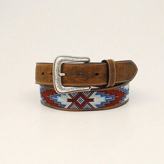 Nocona Belt Co. Mens Aztec Leather Belt In Brown/multi