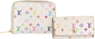 Louis Vuitton Pre-owned Wallets, female, White, Size: ONE SIZE Pre-owned Canvas Wallet