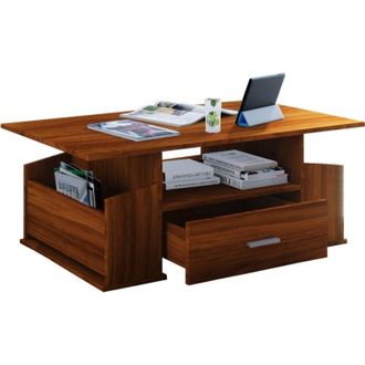 ebuy24 Tavolino in legno vcm con spazio di archiviazione sufficiente Dimensioni ca. a. 44 x l. 110 x t. 52 cm Tavolo soggiorno con cassetto - Junata (nucleo