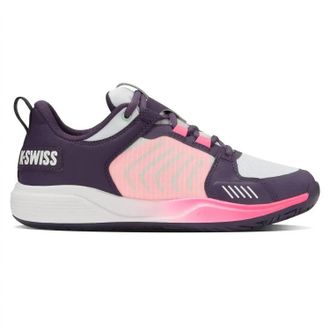 K-Swiss Womens Ultrashot Team Tennis Shoe In Purple Plumeria/white/neon Pastel Pink