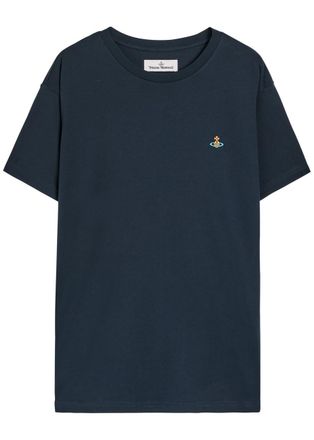Vivienne Westwood Classic Logo Stretch-cotton T-shirt - Navy - XL