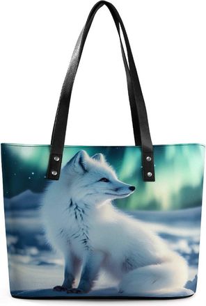 Generic Fox in Snowy Winter Wildlife Tote Bags for Women Cute Shoulder Purses Handbags