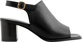 Maison Toufet Sandale Ang&egrave;le - Dames - Sandalen met hakken - Zwart - 38 EU - Leer - Schoenen