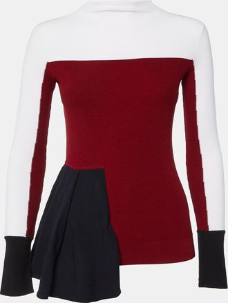 Sportmax Multicolor Knit Pleat Detail Top