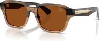 Burberry Be 4484 Zonnebril - Heren - Zonnebrillen - Bruin - 53 MM - Accessoires