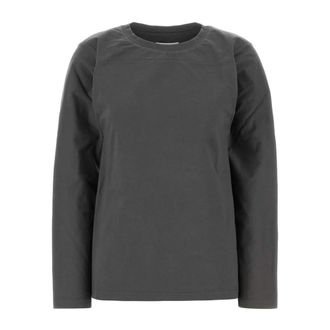 Jil Sander Blouses, female, Gray, Size: M Cotton T-Shirt