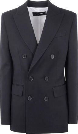 Dsquared2 Blazer doppiopetto in lana - Nero