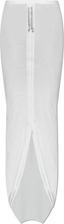 Rick Owens Lange Rok met Split - Dames - Maxi Rokken - Grijs - M - Katoen - Rokken