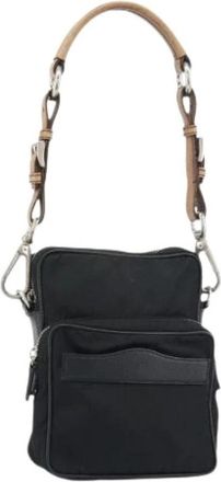 Prada Pre-owned Vintage Nylon Schoudertas - Dames - Vintage Schoudertas - Zwart - ONE Size - Nylon - Vintage