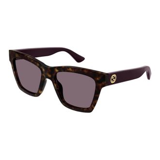 Gucci Sunglasses, female, Brown, 54 MM, Squared Cat-eye Sunglasses