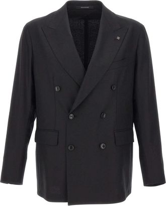 Tagliatore Dubbelrijige Blazer - Heren - Business blazers - Zwart - L - Wol - Kostuums