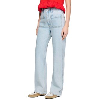 Sandro Straight-leg jeans in Light Bu Jean at Nordstrom, Size 38 Eu