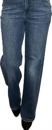 Judy Blue Margaret High Waist V-Front Straight Leg Jeans In Blue