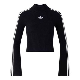 adidas (WMNS) adidas Originals Premium Knit Turtleneck Top Asia Sizing Black JI7058