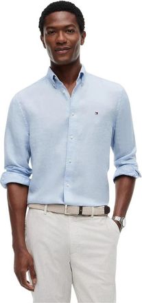 Tommy Hilfiger Shirts - Heren - Casual Overhemden - Blauw - M - Overhemden