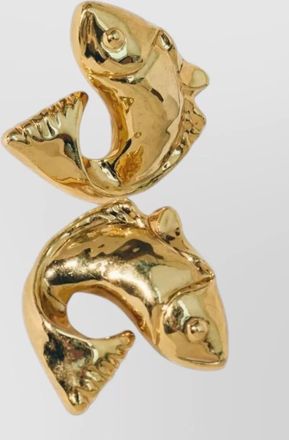 Jacquemus poisson fish sculptural shape hoop earrings