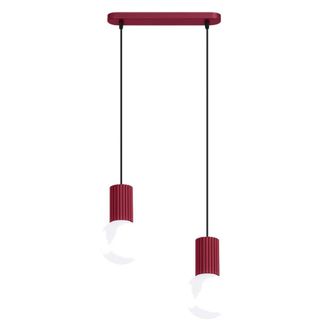 Sollux Lighting L&aacute;mpara colgantes borgo&ntilde;a aluminio/vidrio alt. 120 cm