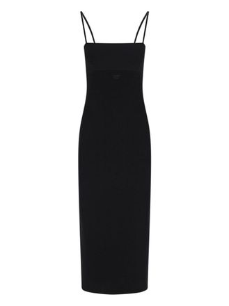 Alexander Wang Logo Midi Dress - Black
