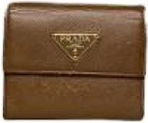 Prada Pre-owned Wallets, female, Brown, Size: ONE SIZE Pre-owned Vintage Leather Wallet