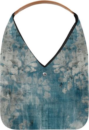 Generic Blue Vintage Mottled Texture Reusable Lightweight Grocery Bags - Foldable Into Compact Pouch, Washable & Sturdy, Multipurpose for Shopping and Travel