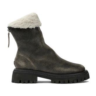 Halmanera Winter Boots, female, Brown, Size: 8 US Brown Leather Ankle Boots for Women