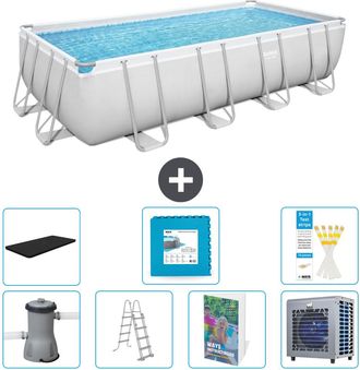 Bestway Piscina Bestway Power Steel Rectangular - 488x244x122 Cm - 8-piezas S601