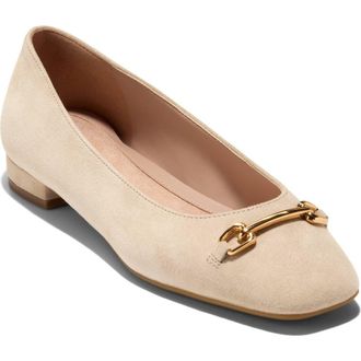 Cole Haan Go-To Verley Balley Flat in Light Sesame Suede at Nordstrom Rack, Size 7.5