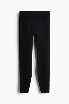 H&M Seamless Sportleggings mit DryMove - Schwarz