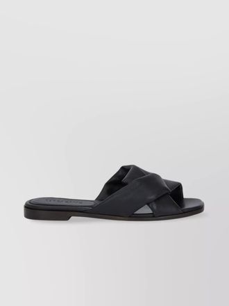 Ferragamo leather knot-detail slides