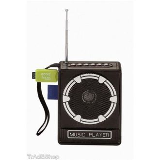Trade Shop Trade Shop - Cassa Speacker Portatile Con Radio Fm Porta Usb Reader Scheda Sd Uscita Aux Mp3