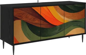 vidaXL Mueble De Tv Bonn 102 X 33 X 51 Cm Roble Negro Vidaxl