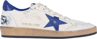 Golden Goose White Ballstar Leather Suede Sneakers