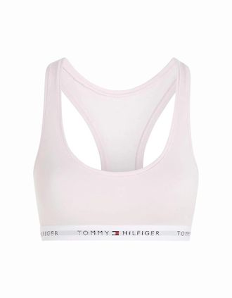 Tommy Hilfiger Womens Tommy Icons Unlined Bralette, Light Pink - Size: 14