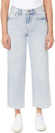 Kensie High Waist Raw Hem Wide Leg Jeans in Camden at Nordstrom Rack, Size 12