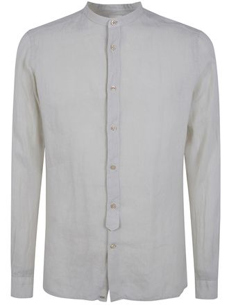 Tintoria Mattei Linen Shirt With A Mandarin Collar