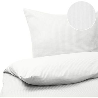 Beliani Beliani - Modern Duvet Cover Set Sateen Cotton 155 x 220 cm White Avondale
