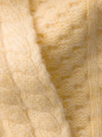 Prada Kabelgebreide sjaal met logo - Beige