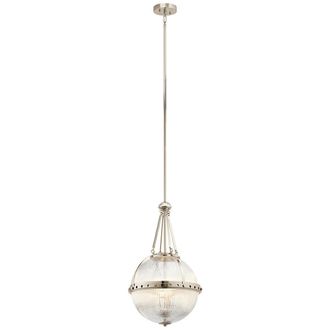 Loops 3 Bulb Ceiling Pendant Light Fitting Highly Polished Nickel LED E14 60W in Metallics