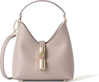 Furla Mini Hobo Iride - Dames - Handtassen - Beige - ONE Size - Leer - Tassen