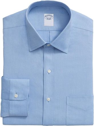 Brooks Brothers Ultramarijn Regular Fit Non-Iron Prestatieoverhemd met Ainsley Kraag - Heren - Zakelijke Overhemden - Blauw - 3XL - Katoen - Overhemden
