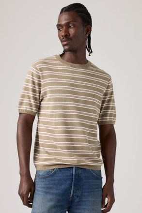 Levi's Short-Sleeve Sweater Tee - Uomo - 2XL - Multicolore / Lucas Stripe Egret