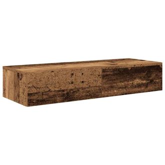vidaXL Vidaxl - Estante De Pared Con Cajones Madera Vieja 100x36x19 Cm